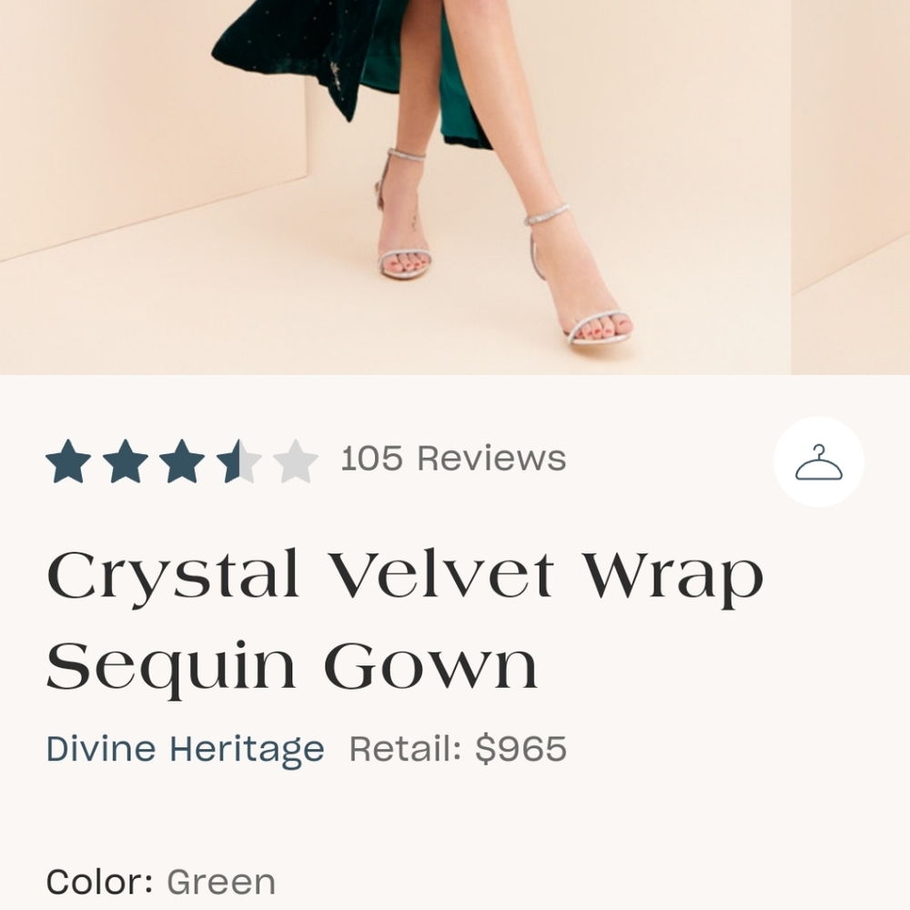 Divine heritage embellished velvet wrap dress - Picture 14 of 17